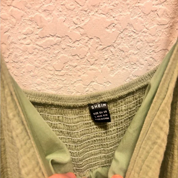 SHEIN Sage Green Tie-Strap Camisole - Picture 3 of 5